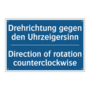 Drehrichtung gegen den Uhrzeigersinn/.../ - Direction of rotation counterclockwise/.../