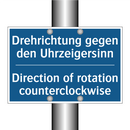Drehrichtung gegen den Uhrzeigersinn/.../ - Direction of rotation counterclockwise/.../