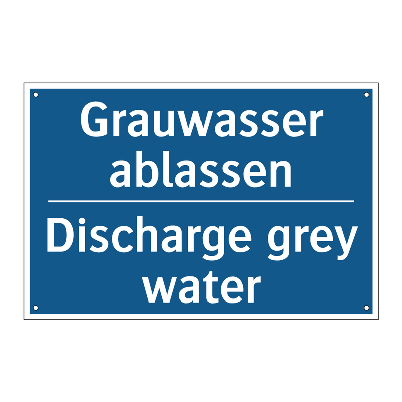 Grauwasser ablassen - Discharge grey water