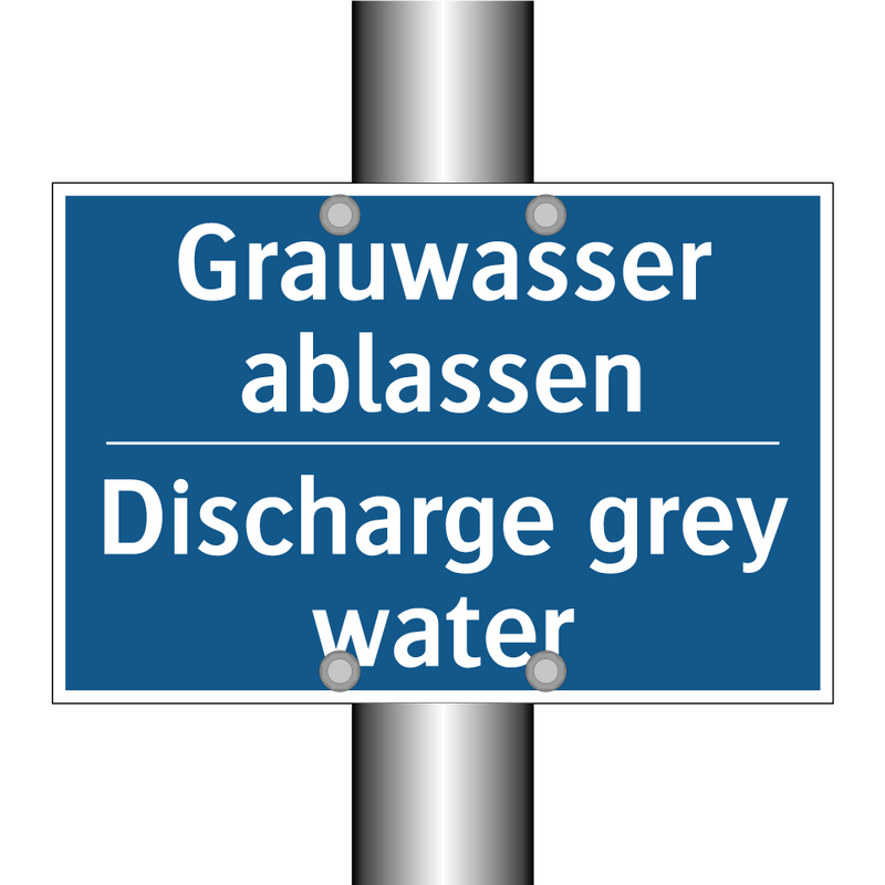 Grauwasser ablassen - Discharge grey water