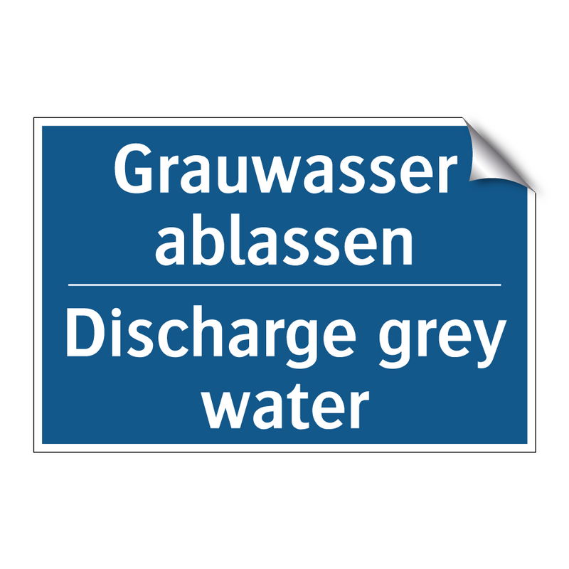 Grauwasser ablassen - Discharge grey water
