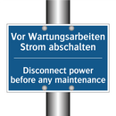 Vor Wartungsarbeiten Strom abschalten/.../ - Disconnect power before any maintenance/.../