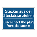 Stecker aus der Steckdose ziehen/.../ - Disconnect the plug from the socket/.../