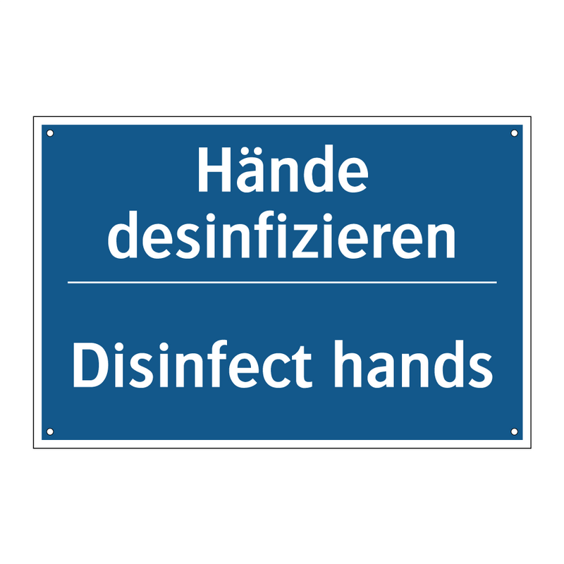 Hände desinfizieren - Disinfect hands