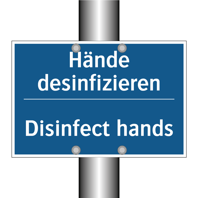 Hände desinfizieren - Disinfect hands