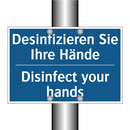 Desinfizieren Sie Ihre Hände - Disinfect your hands
