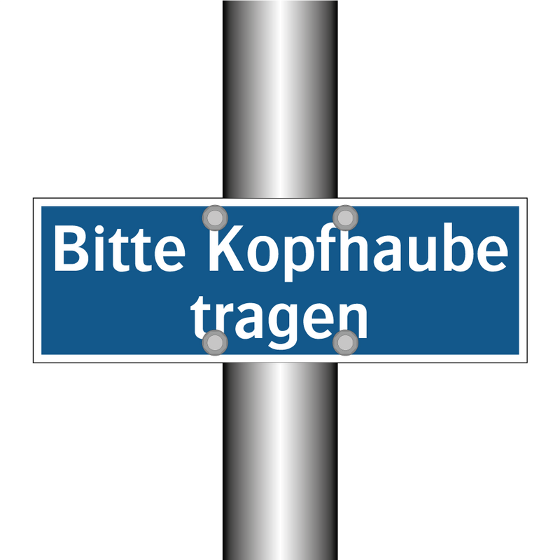 Bitte Kopfhaube tragen