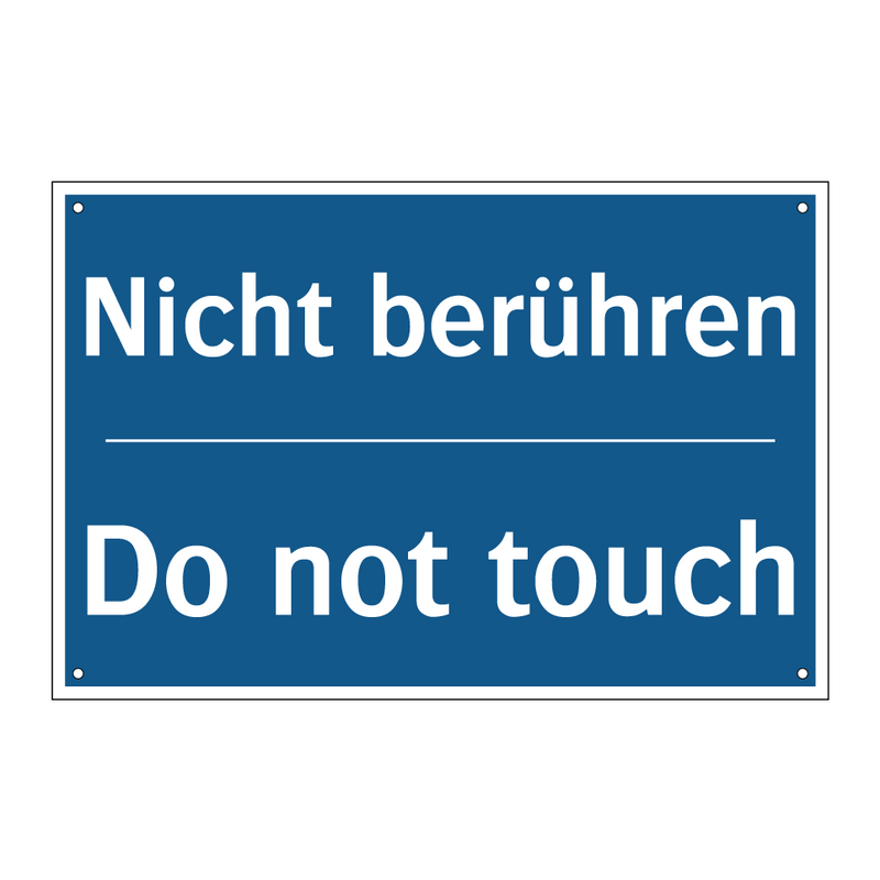 Nicht berühren - Do not touch