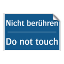 Nicht berühren - Do not touch