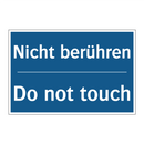 Nicht berühren - Do not touch