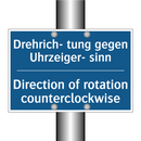 Drehrich- tung gegen Uhrzeiger- /.../ - Direction of rotation counterclockwise/.../
