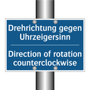 Drehrichtung gegen Uhrzeigersinn/.../ - Direction of rotation counterclockwise/.../