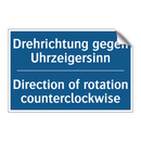 Drehrichtung gegen Uhrzeigersinn/.../ - Direction of rotation counterclockwise/.../