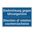 Drehrichtung gegen Uhrzeigersinn/.../ - Direction of rotation counterclockwise/.../