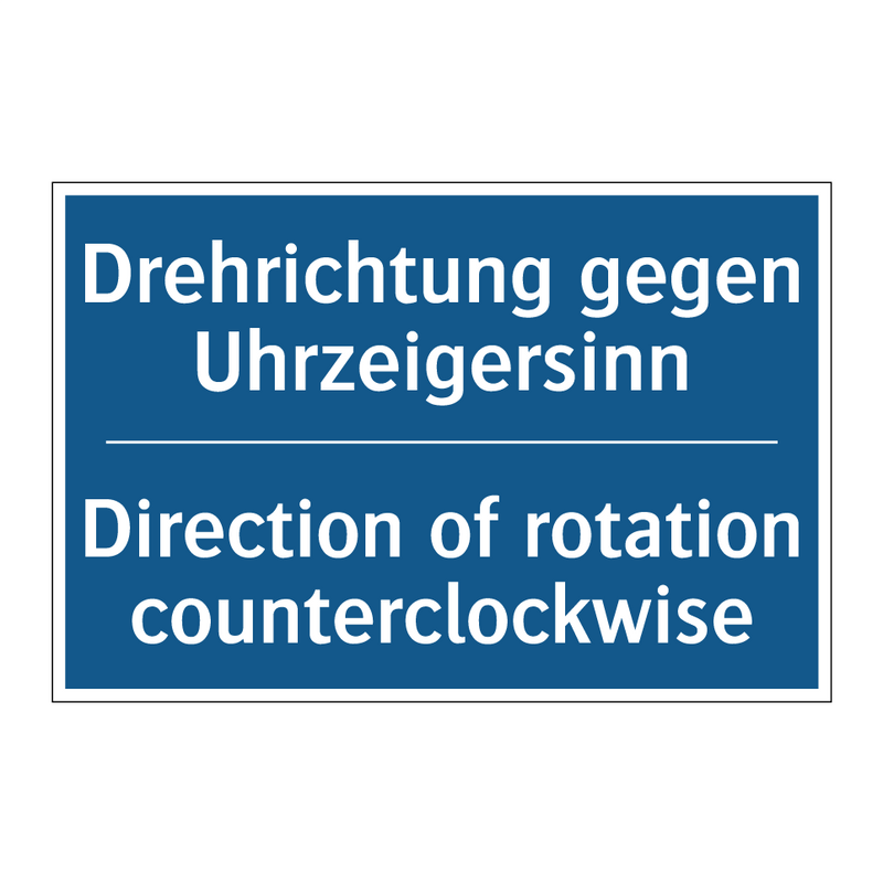Drehrichtung gegen Uhrzeigersinn/.../ - Direction of rotation counterclockwise/.../