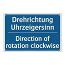 Drehrichtung Uhrzeigersinn - Direction of rotation clockwise/.../