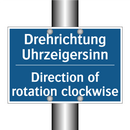 Drehrichtung Uhrzeigersinn - Direction of rotation clockwise/.../