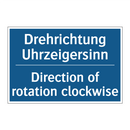 Drehrichtung Uhrzeigersinn - Direction of rotation clockwise/.../