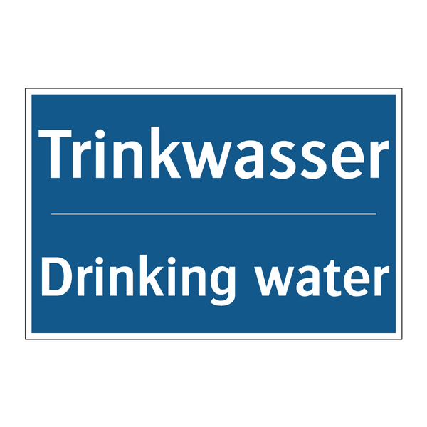 Trinkwasser - Drinking water