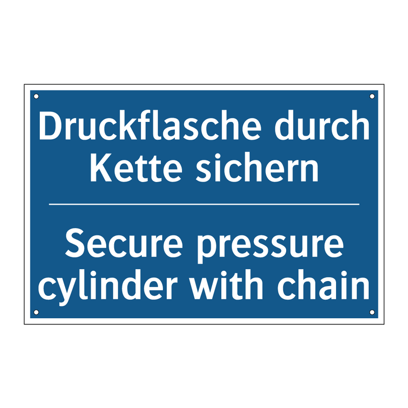 Druckflasche durch Kette sichern/.../ - Secure pressure cylinder with /.../