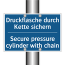 Druckflasche durch Kette sichern/.../ - Secure pressure cylinder with /.../