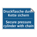 Druckflasche durch Kette sichern/.../ - Secure pressure cylinder with /.../