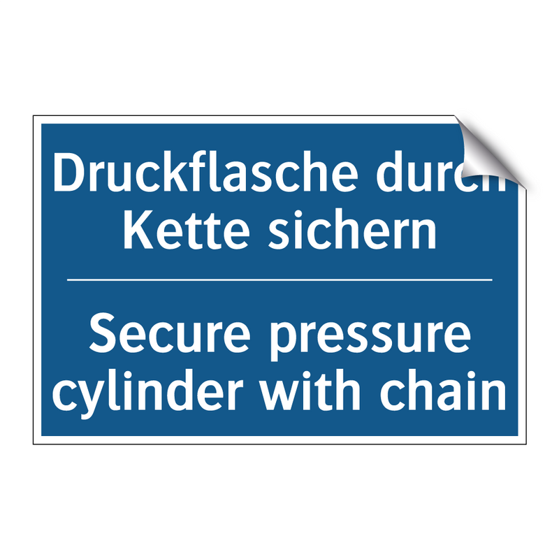 Druckflasche durch Kette sichern/.../ - Secure pressure cylinder with /.../