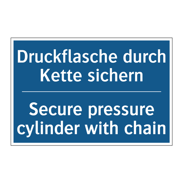 Druckflasche durch Kette sichern/.../ - Secure pressure cylinder with /.../