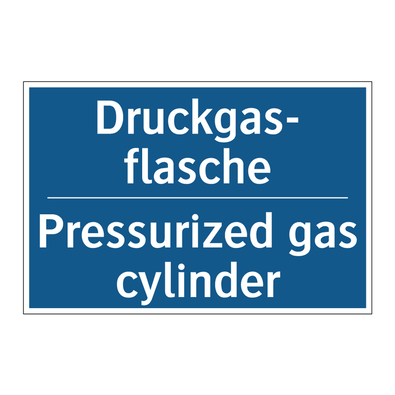 Druckgas- flasche - Pressurized gas cylinder