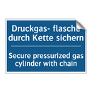 Druckgas- flasche durch Kette /.../ - Secure pressurized gas cylinder /.../