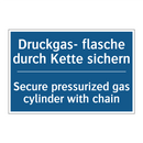 Druckgas- flasche durch Kette /.../ - Secure pressurized gas cylinder /.../