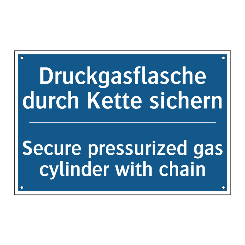 Druckgasflasche durch Kette sichern/.../ - Secure pressurized gas cylinder /.../