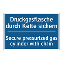 Druckgasflasche durch Kette sichern/.../ - Secure pressurized gas cylinder /.../