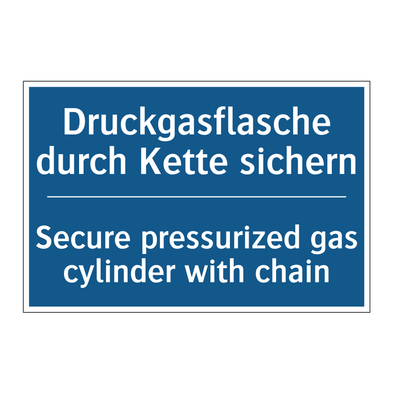Druckgasflasche durch Kette sichern/.../ - Secure pressurized gas cylinder /.../