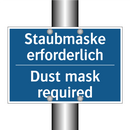 Staubmaske erforderlich - Dust mask required