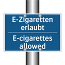 E-Zigaretten erlaubt - E-cigarettes allowed