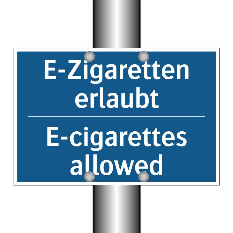 E-Zigaretten erlaubt - E-cigarettes allowed