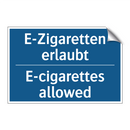 E-Zigaretten erlaubt - E-cigarettes allowed