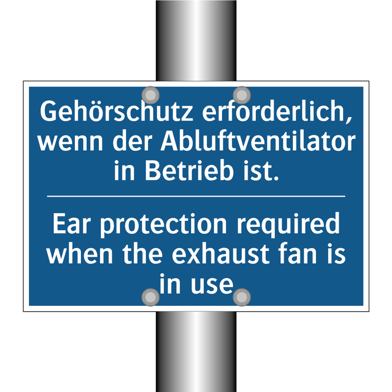 Gehörschutz erforderlich, wenn /.../ - Ear protection required when the /.../