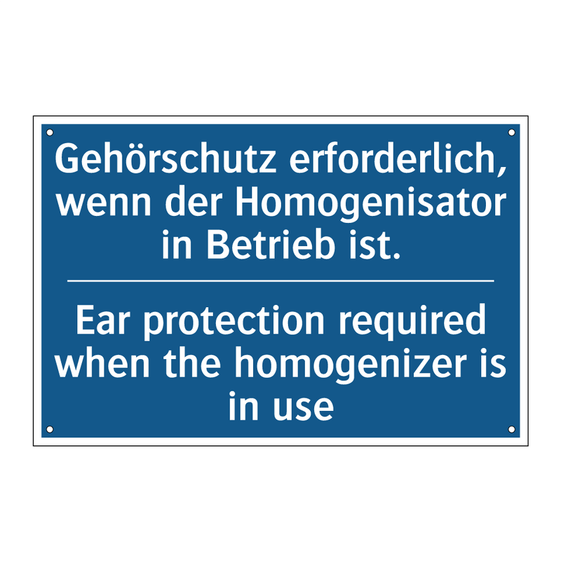 Gehörschutz erforderlich, wenn /.../ - Ear protection required when the /.../