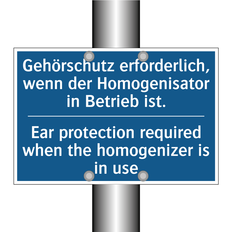 Gehörschutz erforderlich, wenn /.../ - Ear protection required when the /.../