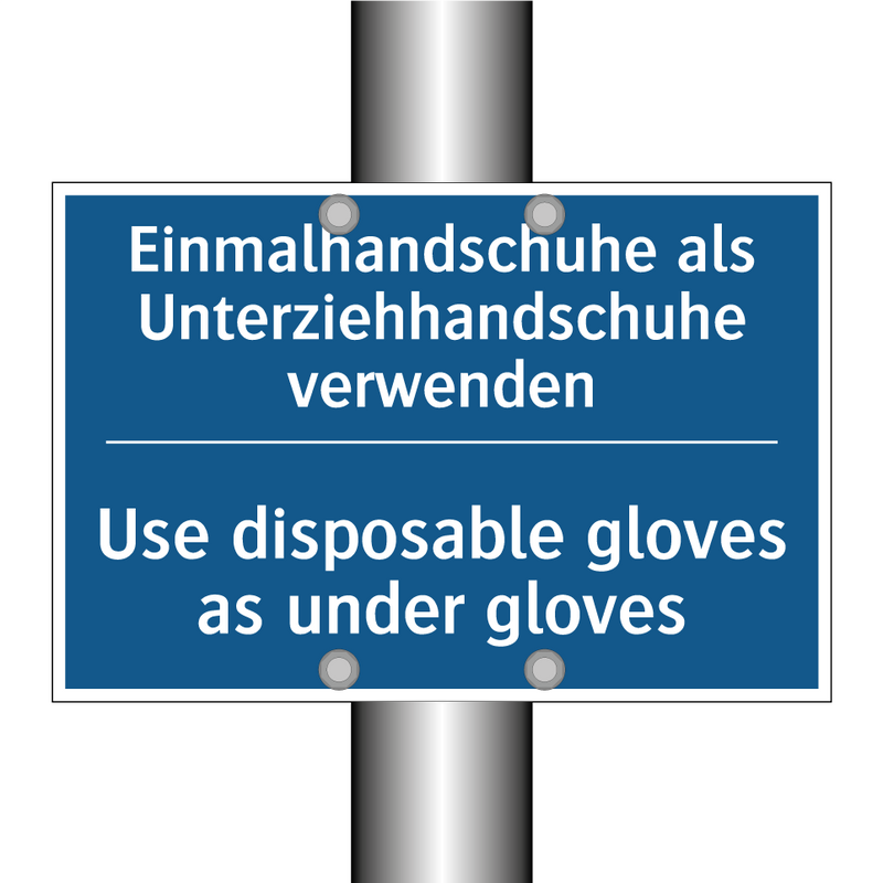 Einmalhandschuhe als Unterziehhandschuhe /.../ - Use disposable gloves as under /.../