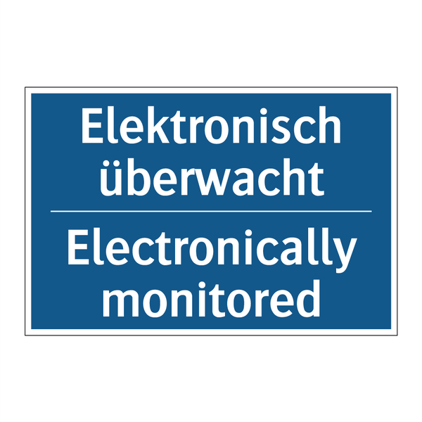 Elektronisch überwacht - Electronically monitored