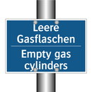 Leere Gasflaschen - Empty gas cylinders