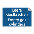 Leere Gasflaschen - Empty gas cylinders