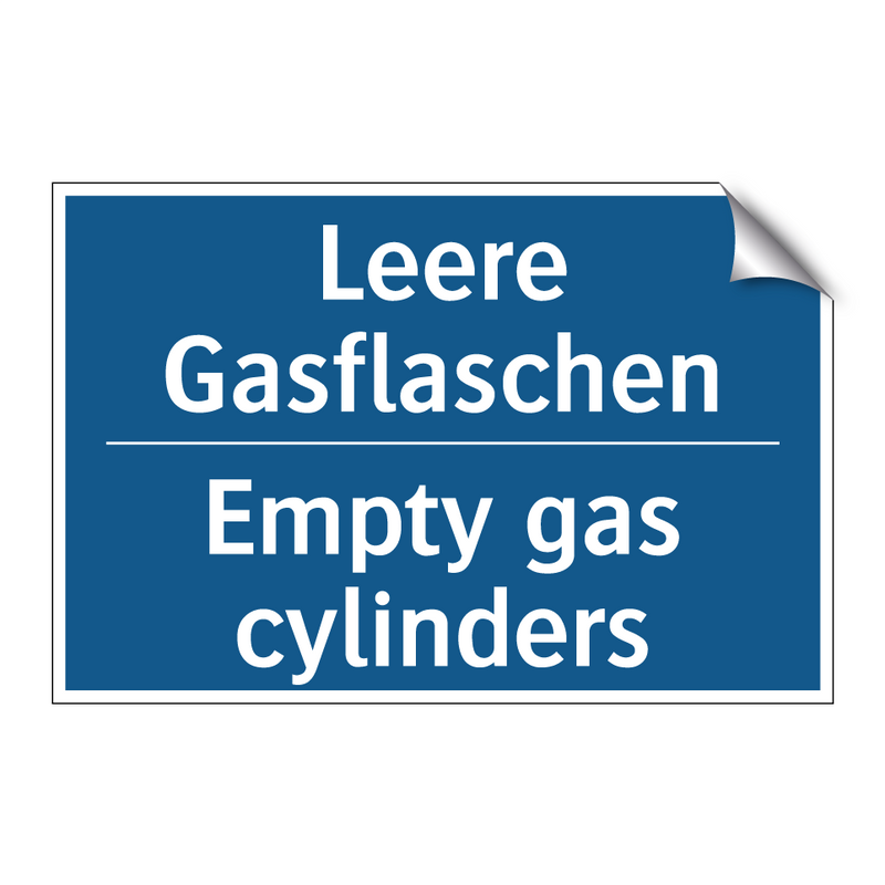 Leere Gasflaschen - Empty gas cylinders