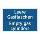 Leere Gasflaschen - Empty gas cylinders