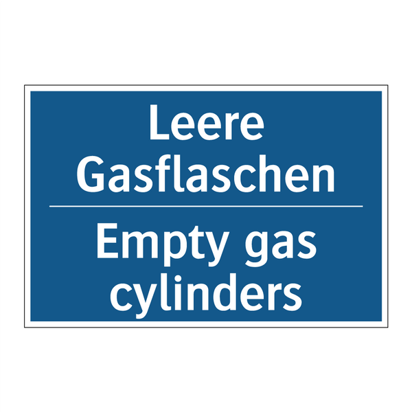 Leere Gasflaschen - Empty gas cylinders
