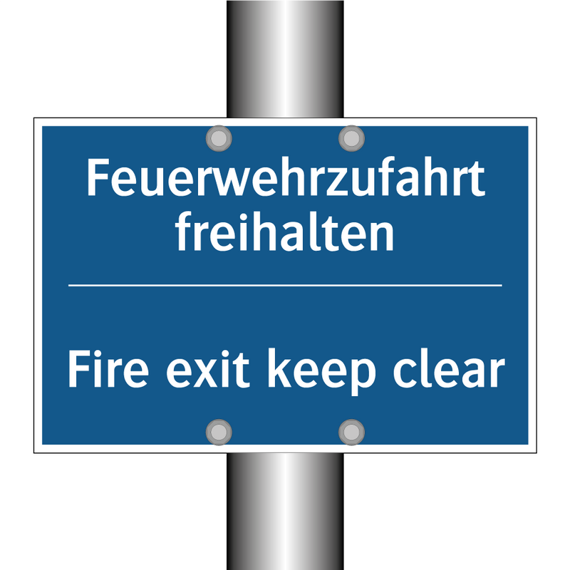 Feuerwehrzufahrt freihalten - Fire exit keep clear