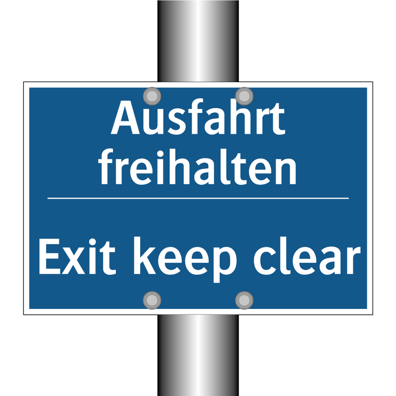 Ausfahrt freihalten - Exit keep clear